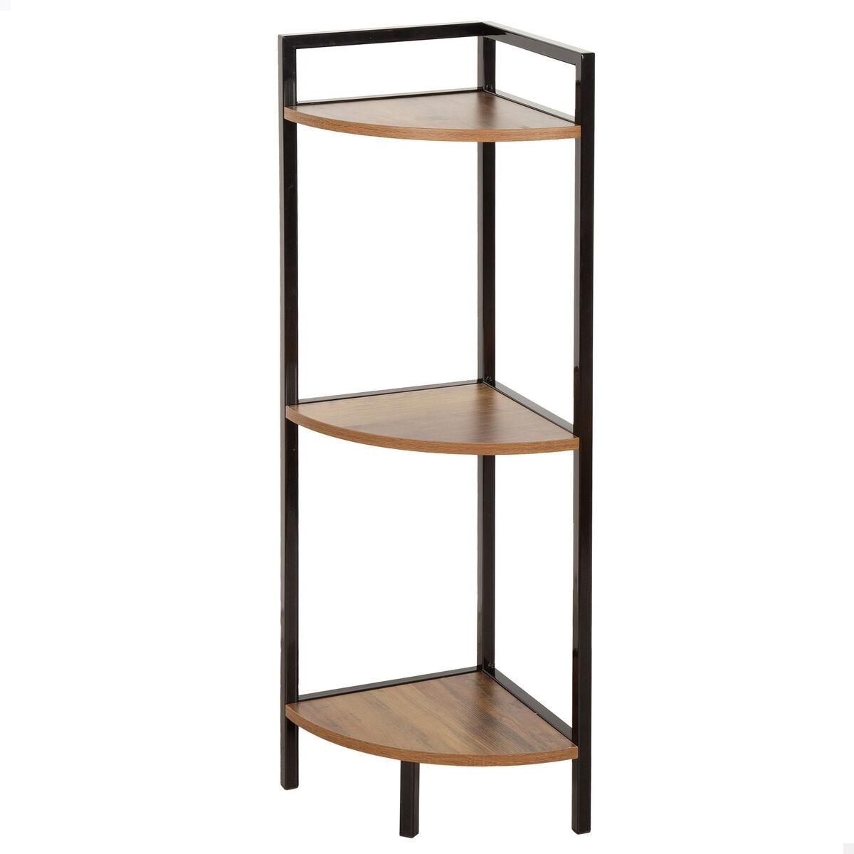 Estantería Max Home Negro Hierro Madera MDF 24 x 80 x 24 cm