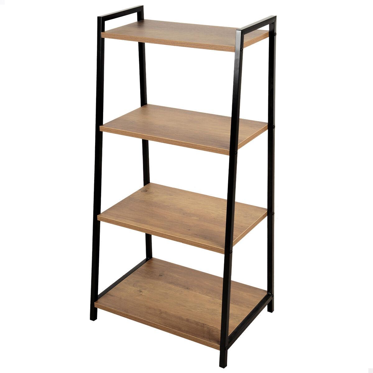 Estantería Max Home Hierro Madera MDF 4 Estantes 43 X 90 X 30 CM