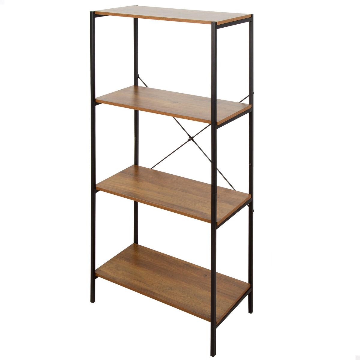 Estantería Max Home Hierro Madera MDF 4 Estantes 60 X 120 X 30 CM