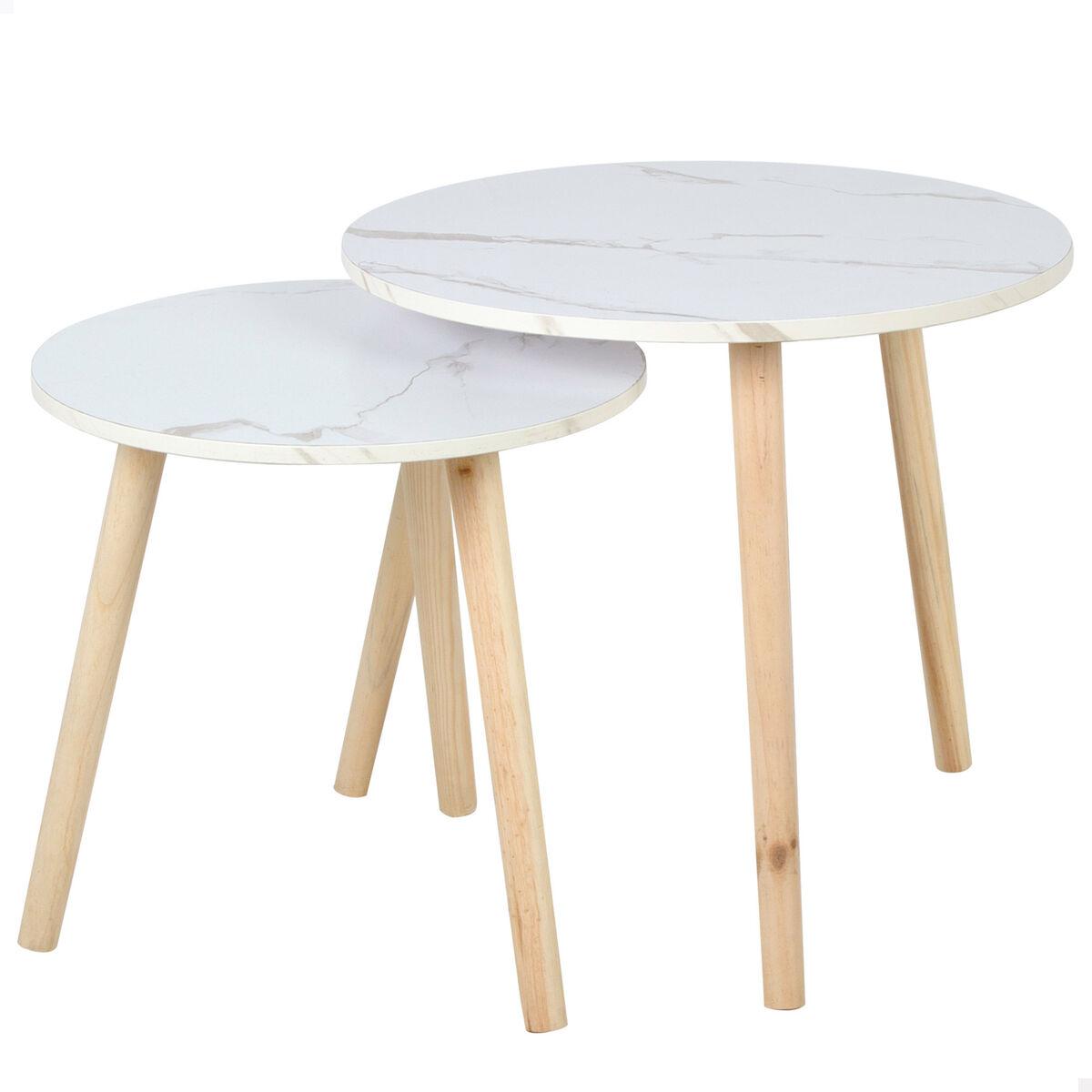 Juego de 2 mesas Max Home Blanco 48 x 45 x 48 cm