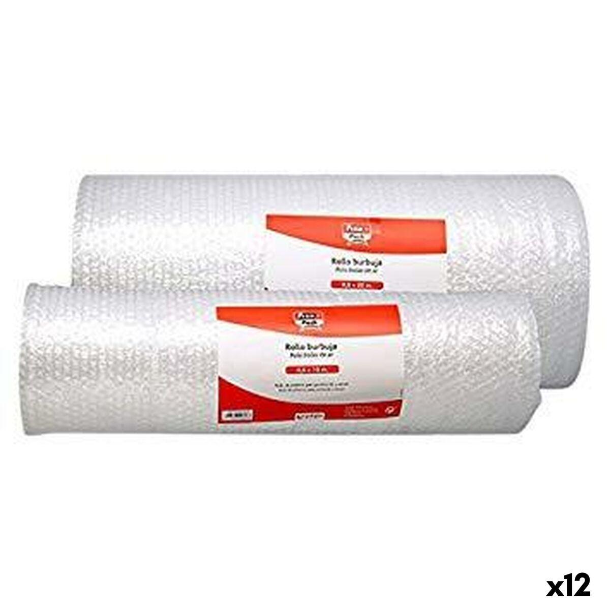 Papel de burbujas Fixo Transparente 1 m 25 m (12 Unidades)