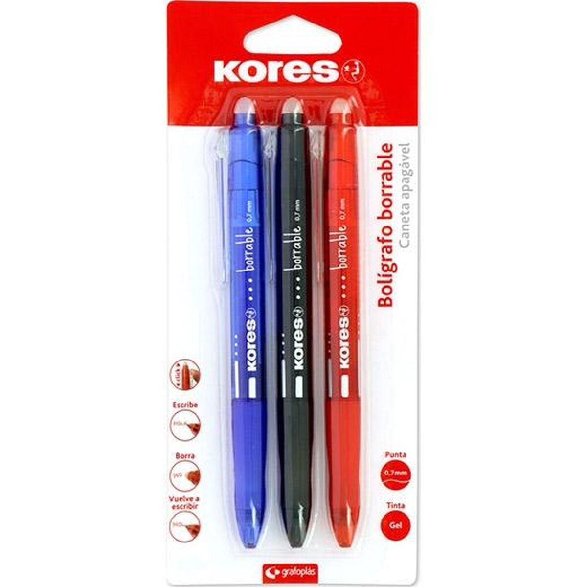 Bolígrafo de gel Kores Multicolor 0,7 mm (12 Unidades)