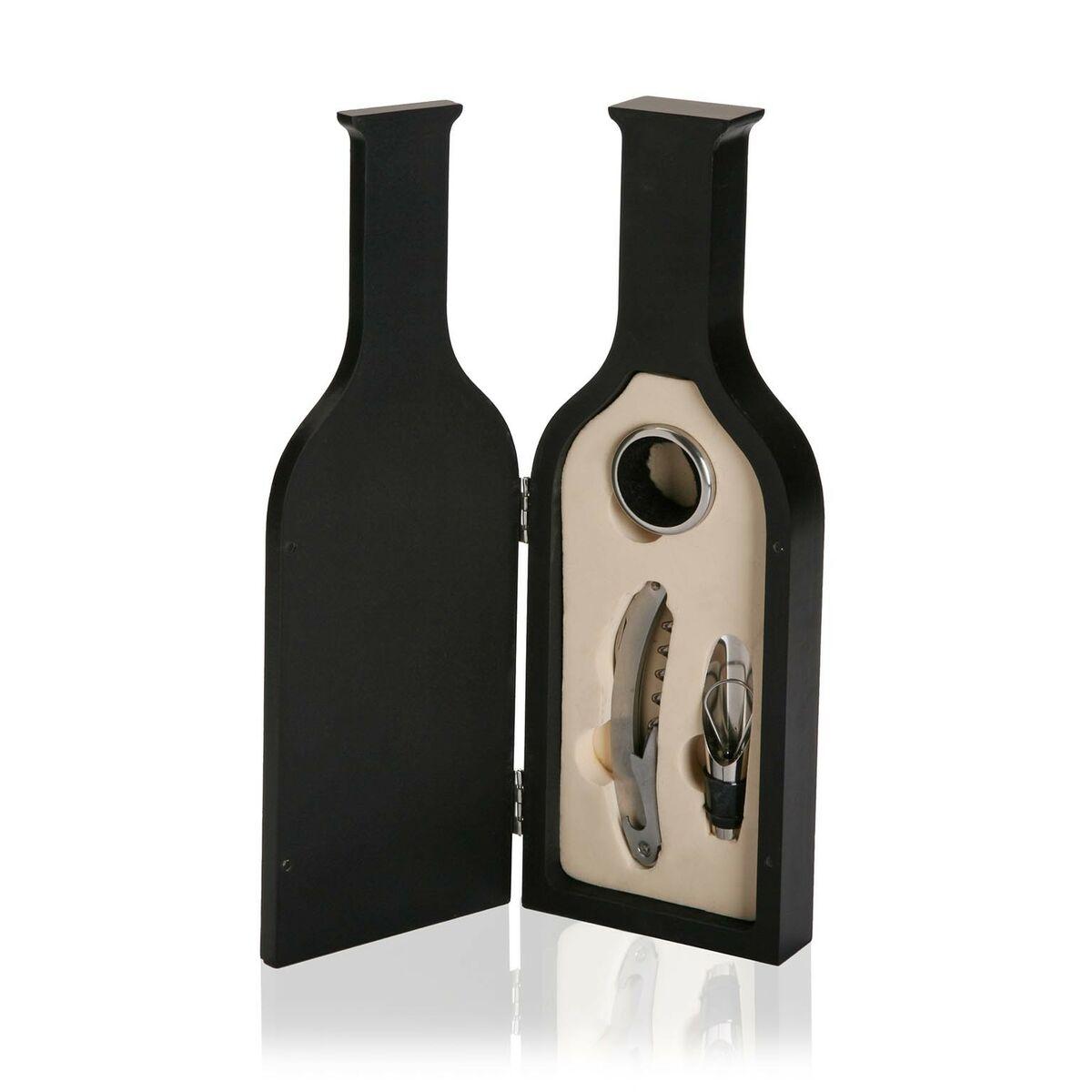 Set de Accesorios para Vino Versa Madera 4 x 30 x 10,5 cm