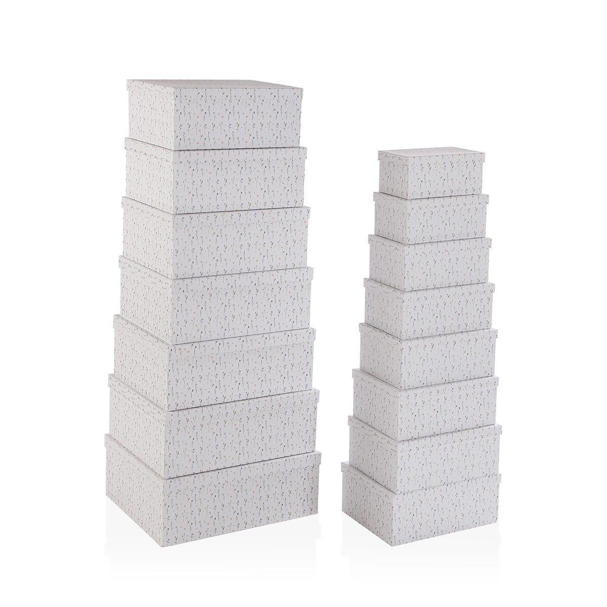 Juego de Cajas Decorativas Versa Laison Cartón (15 Piezas)