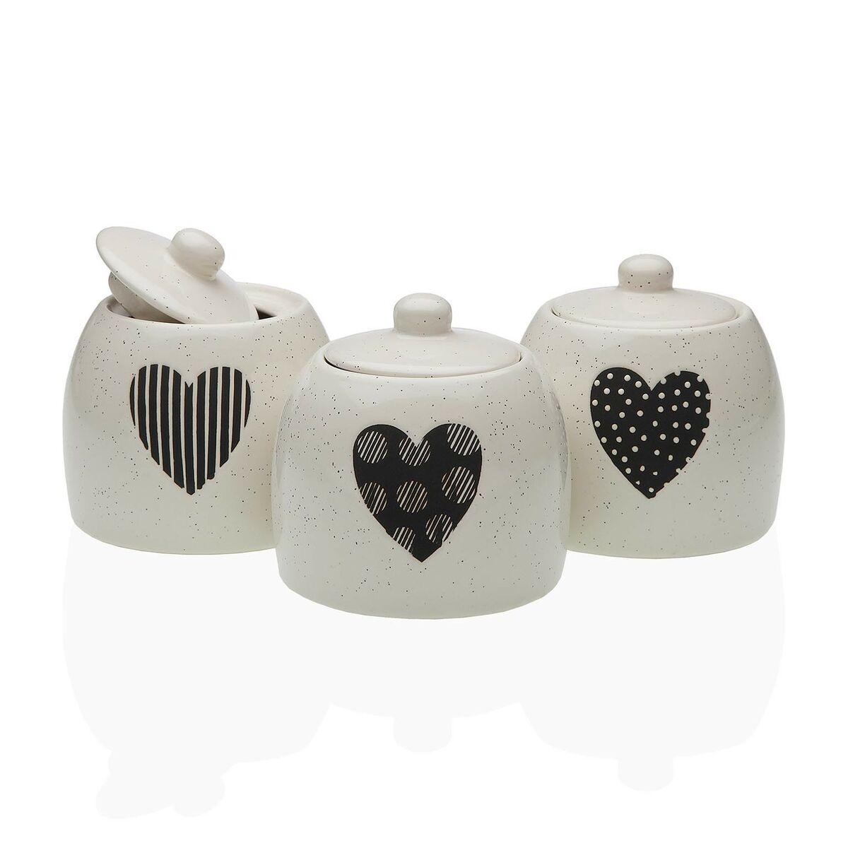 Azucarero Versa Nathalie Gres 6,9 x 8,9 x 6,9 cm Corazón