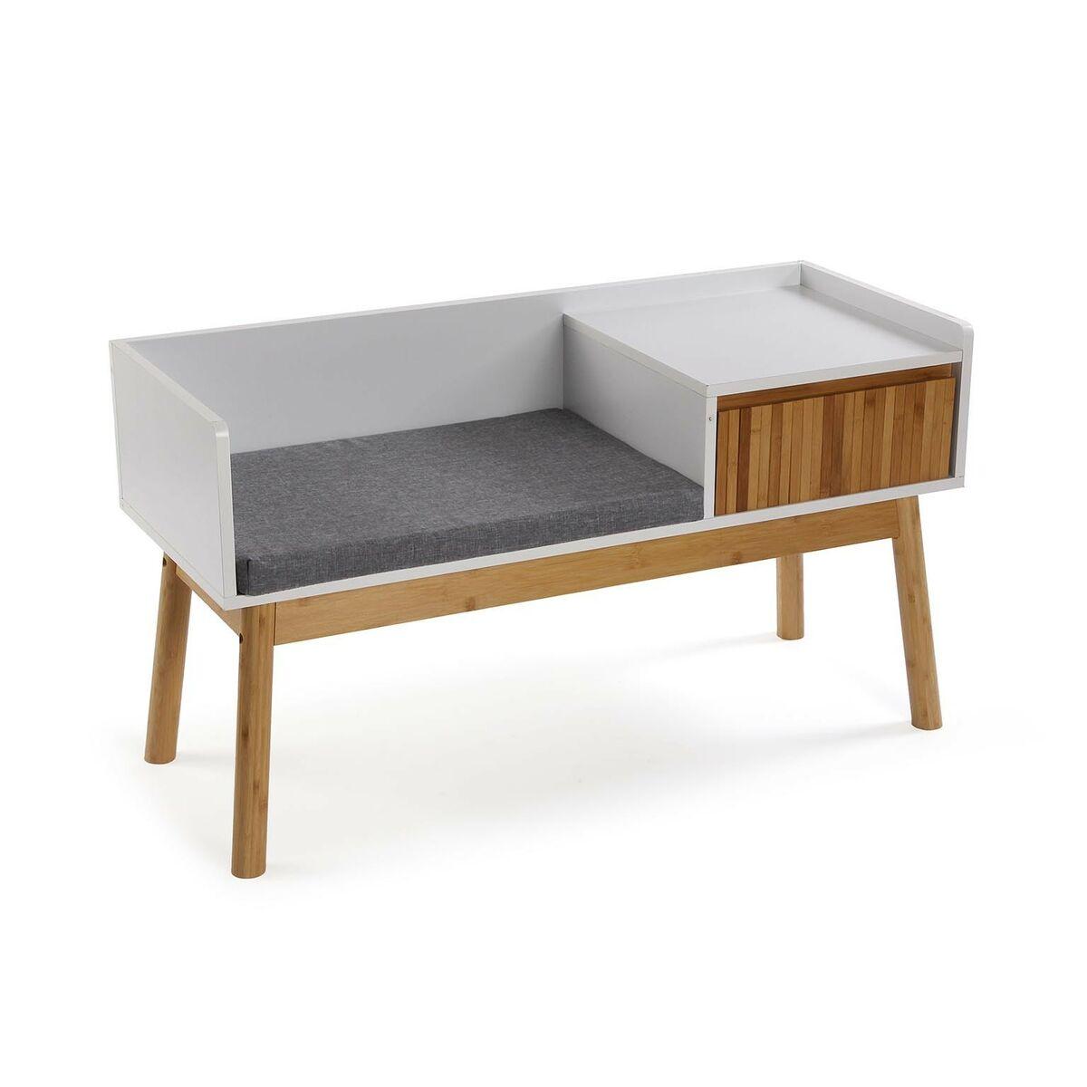 Banqueta Versa Bambú Textil Madera MDF 40 x 55 x 100 cm