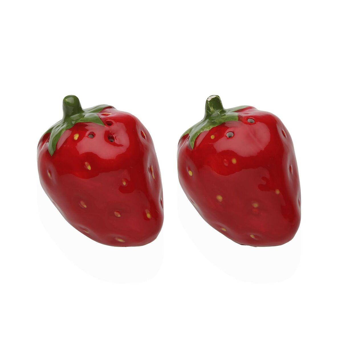 Salero y Pimentero Versa Cerámica Dolomita Fresa 6,3 X 7,3 X 6,3 CM