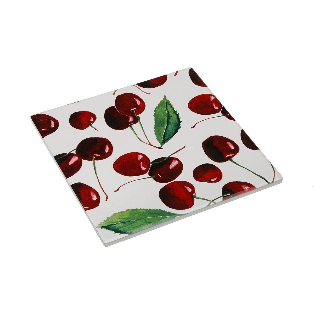 Salvamantel Versa Corcho Cerámica Cerezas 20 X 0,6 X 20 CM