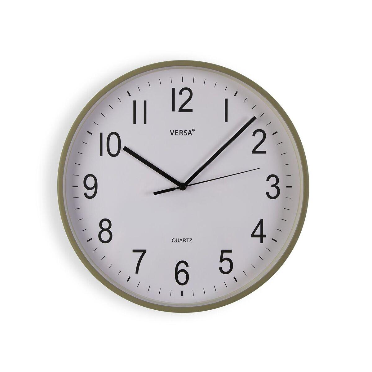 Reloj de Pared Versa Verde Plástico 30 x 30 x 4 cm