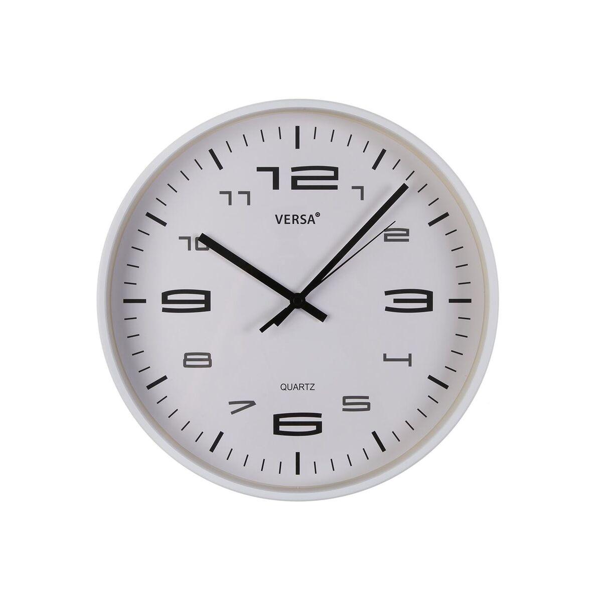 Reloj de Pared Versa Blanco Plástico 25 x 25 x 4 cm