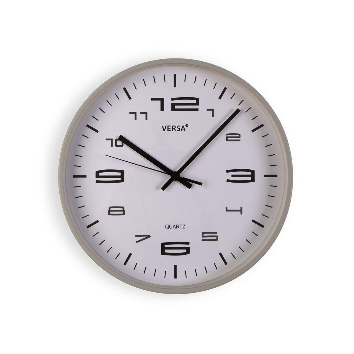 Reloj de Pared Versa Gris Plástico 25 x 25 x 4 cm