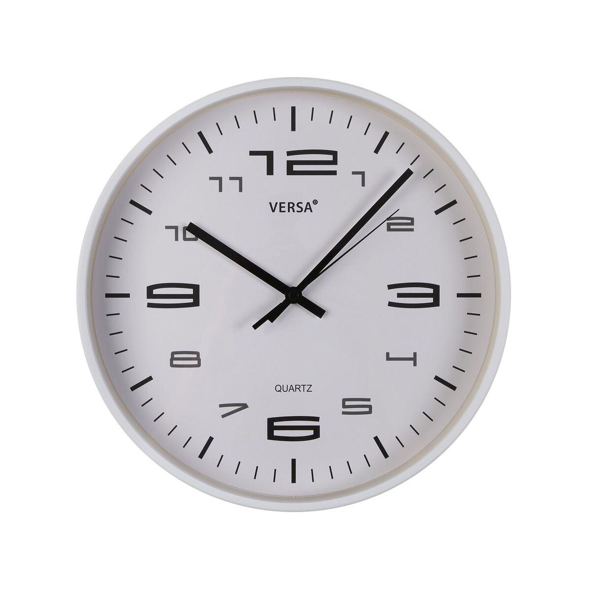 Reloj de Pared Versa Blanco Plástico 30 x 30 x 4 cm