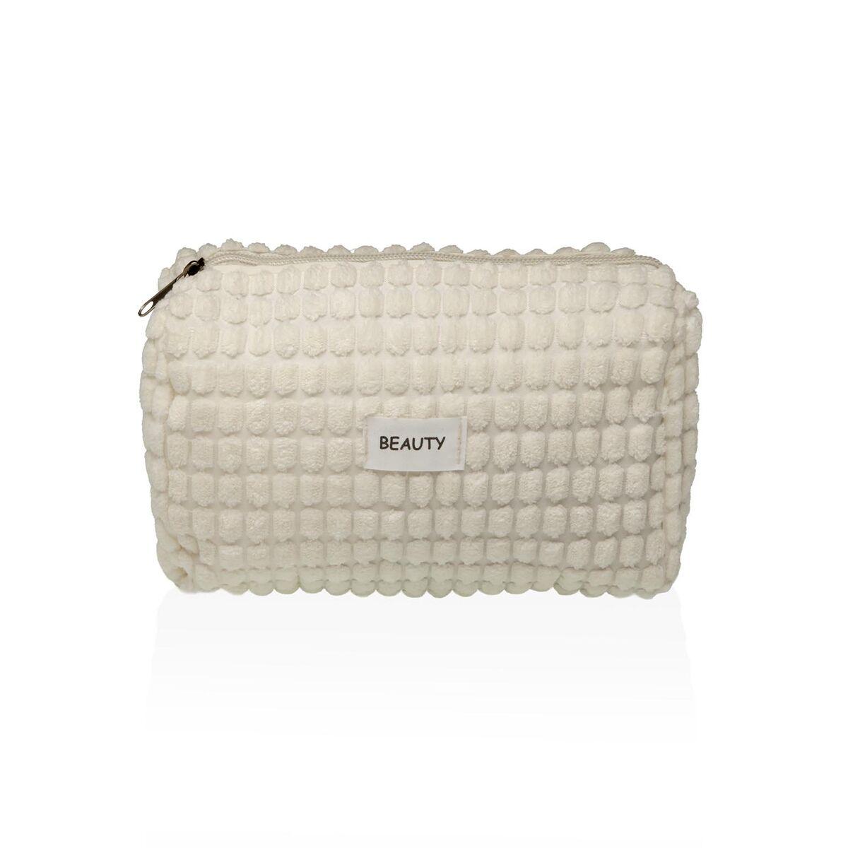 Neceser de Viaje Versa Corduroy Blanco Poliéster 8 x 11 x 18 cm