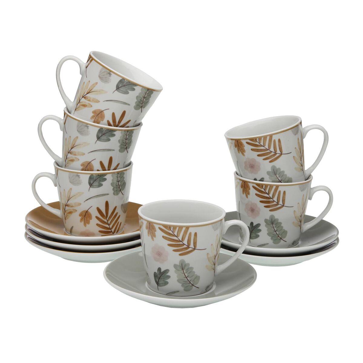 Juego de 6 Tazas con Plato Versa TABITHA Porcelana