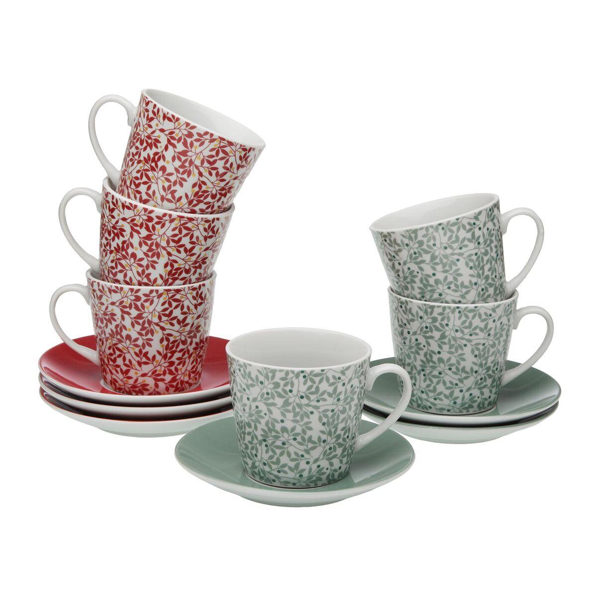 Juego de 6 Tazas con Plato Versa Nina Porcelana