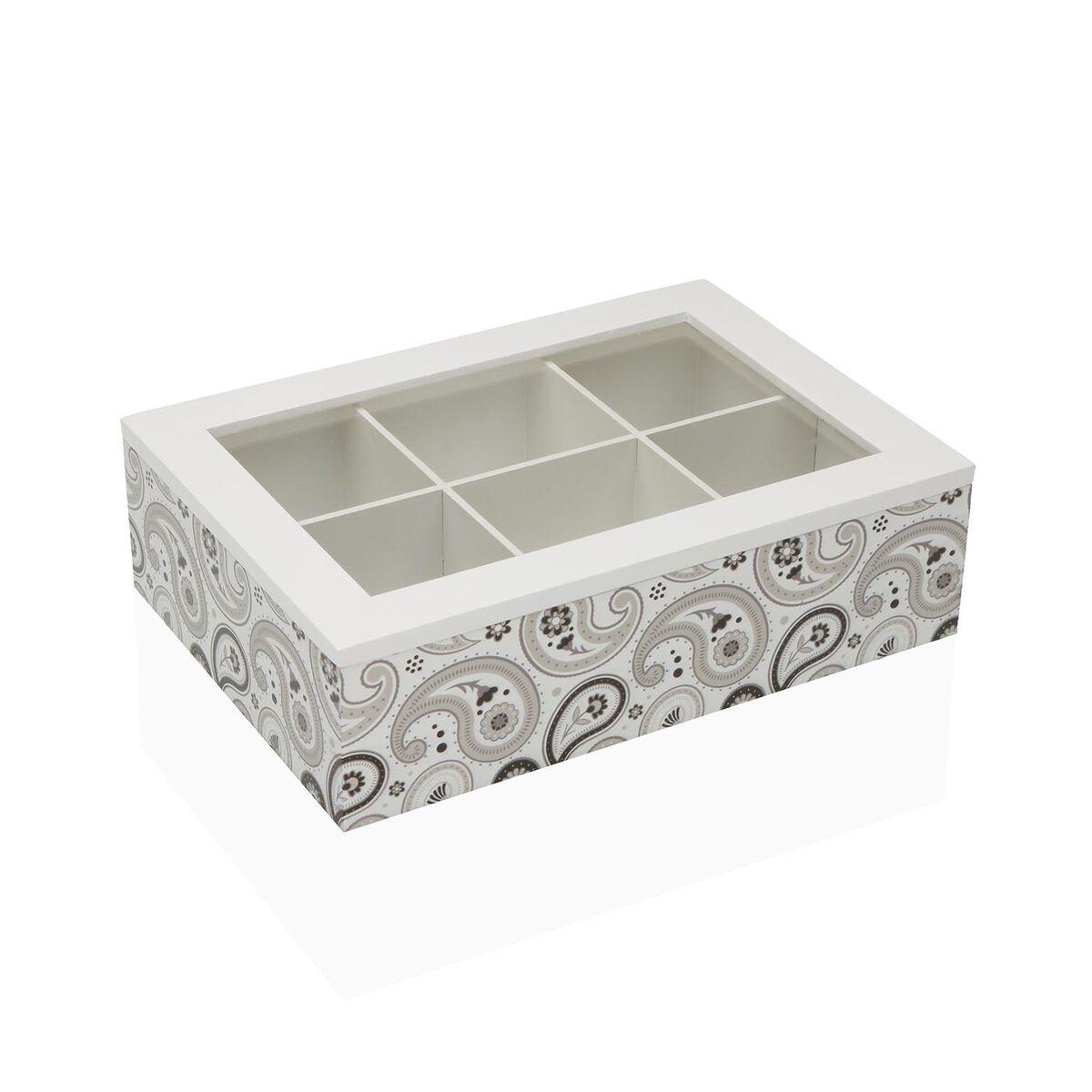 Caja para Infusiones Versa GLOBB Madera 17 x 7 x 24 cm