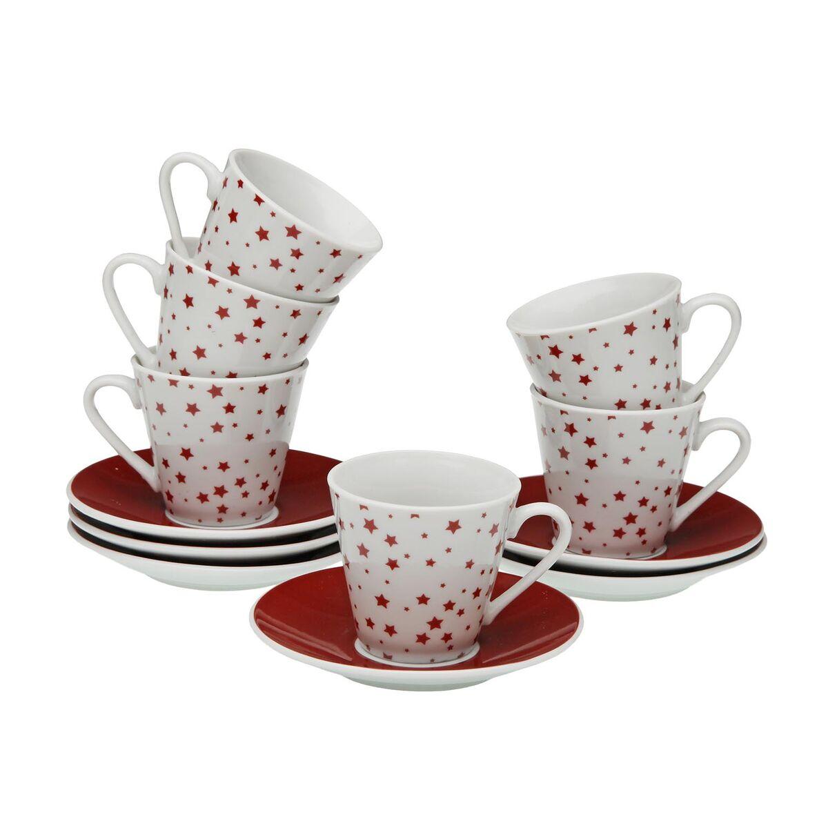 Juego de 6 Tazas con Plato Versa Porcelana Estrella