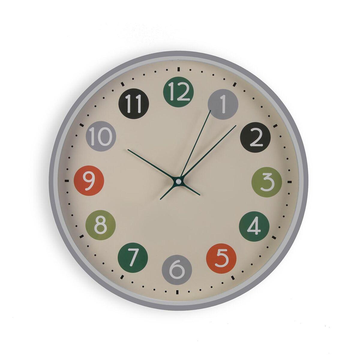 Reloj de Pared Versa Multicolor Plástico 30 x 30 x 4,5 cm