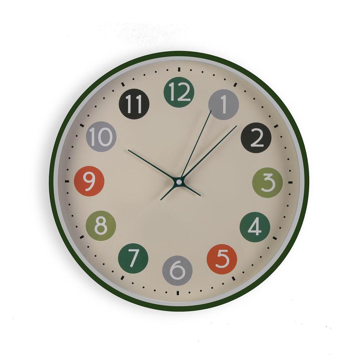 Reloj de Pared Versa Multicolor Plástico 30 x 30 x 4,5 cm