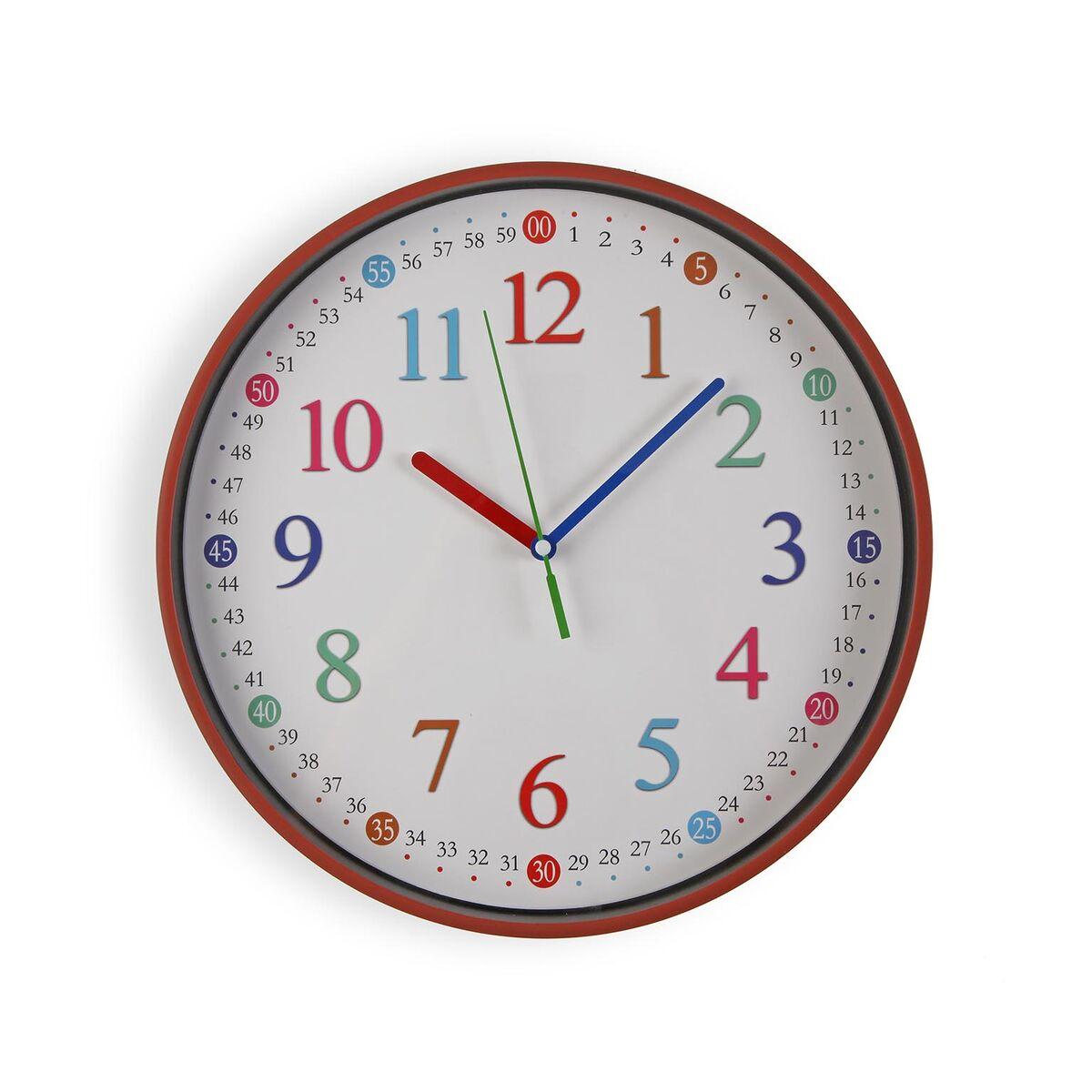 Reloj de Pared Versa Multicolor Plástico 30 x 30 x 4,5 cm