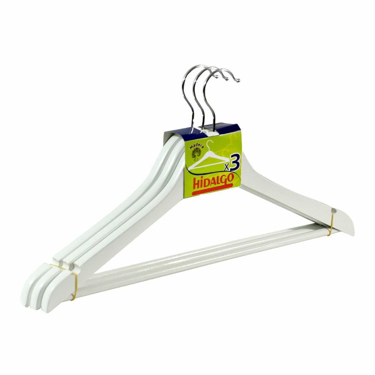Perchas Hidalgo Blanco Madera (3 Unidades)
