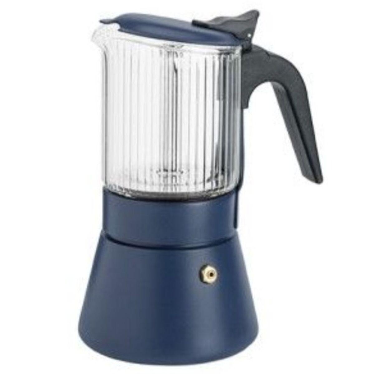 Cafetera Italiana Inoxibar Clair Azul 6 Tazas 240 ml