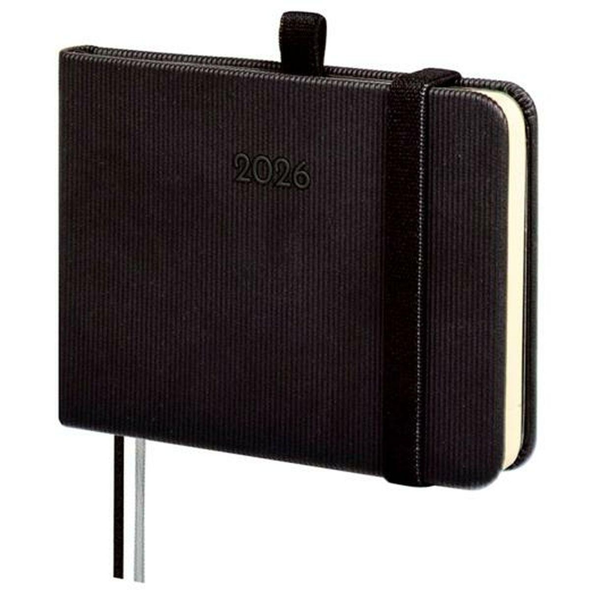 Agenda Finocam MÍNIMAL TEXTURA Negro Mini 10,4 x 7,3 cm 2026