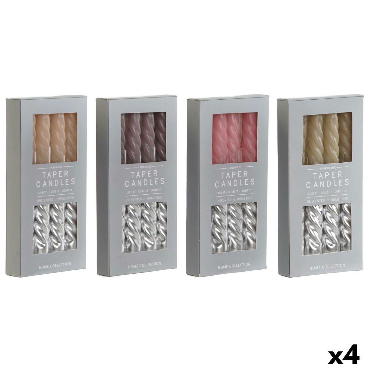 Set de Velas DKD Home Decor Bicolor 2 x 2 x 18,5 cm 4 Piezas (4 Unidades)