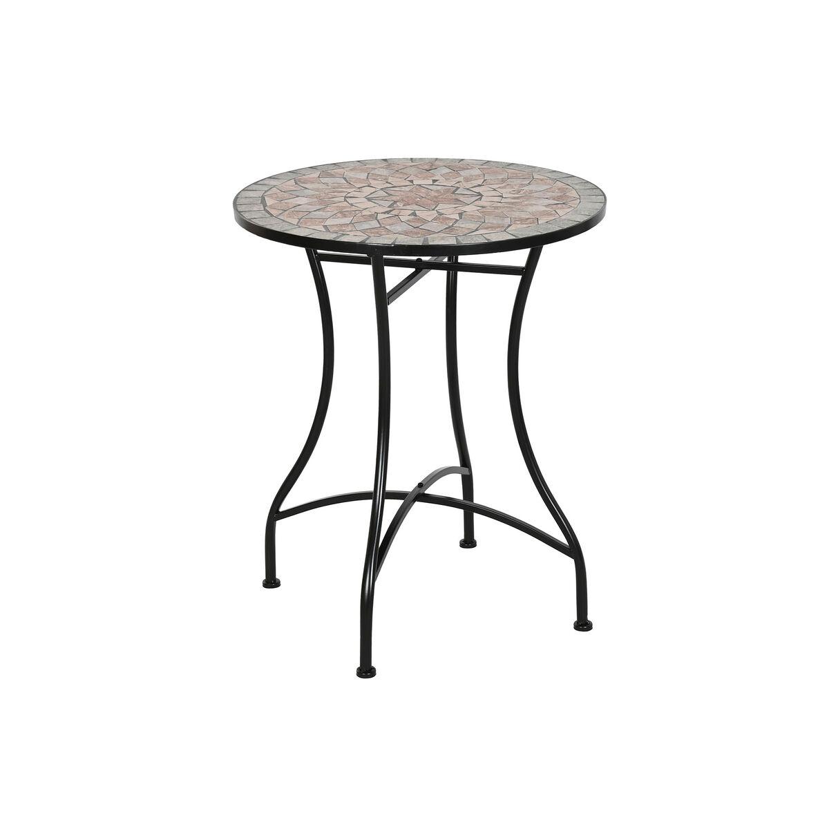Mesa auxiliar Home ESPRIT Negro Multicolor 60 x 60 x 72 cm