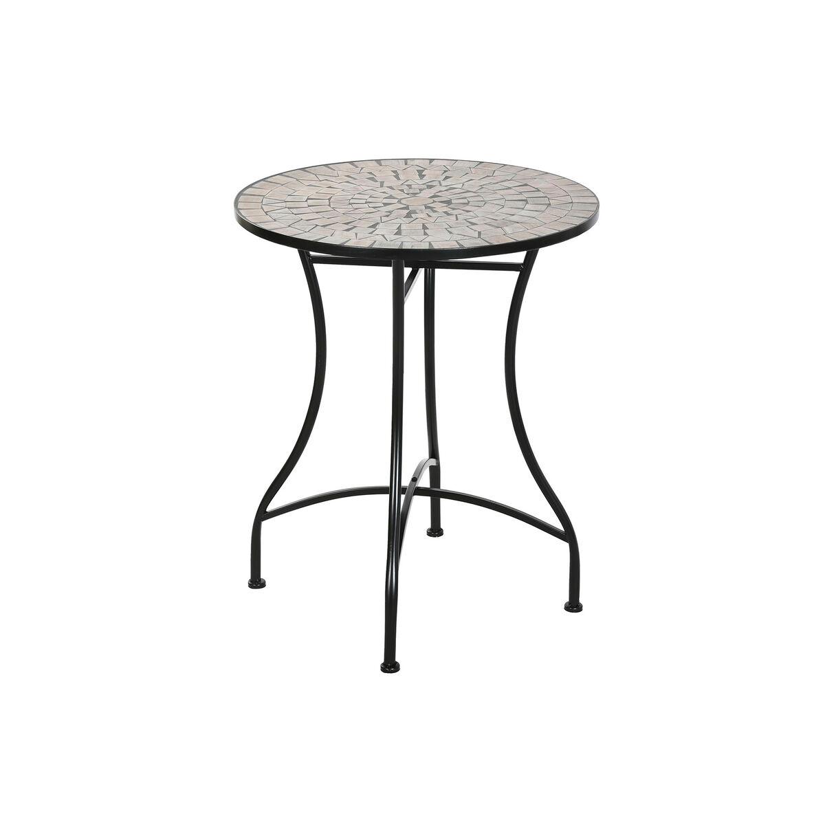 Mesa auxiliar Home ESPRIT Negro Multicolor 60 x 60 x 72 cm