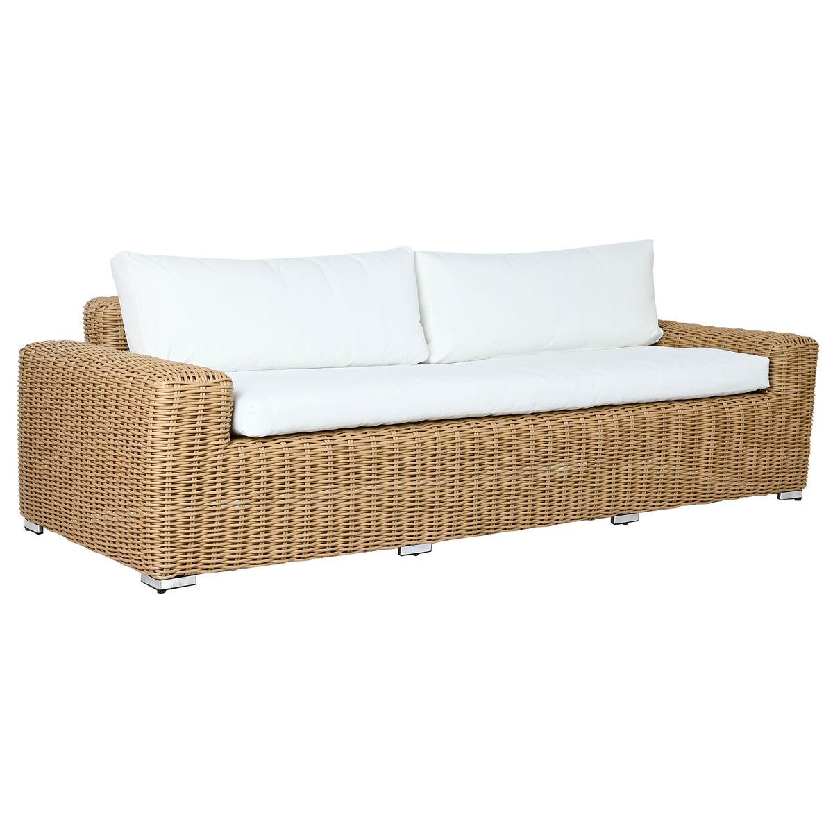 Sofá de Jardín Home ESPRIT Beige Marrón claro 222 x 87 x 63 cm