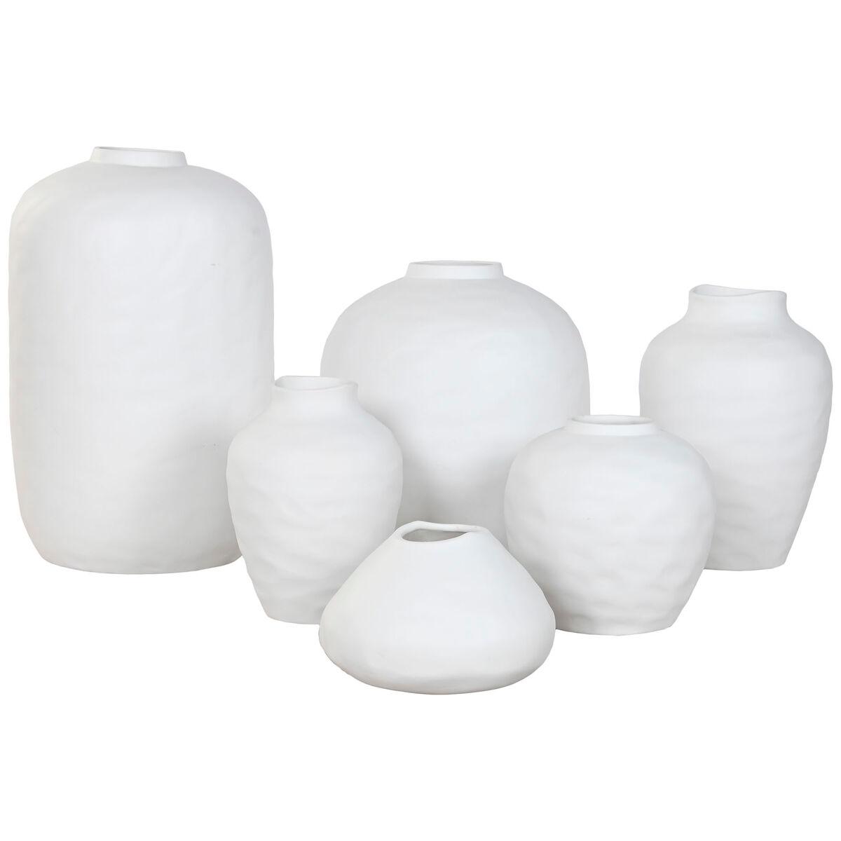 Jarrón Home ESPRIT Beige Gres Estilo artesanal 26 x 26 x 19 cm