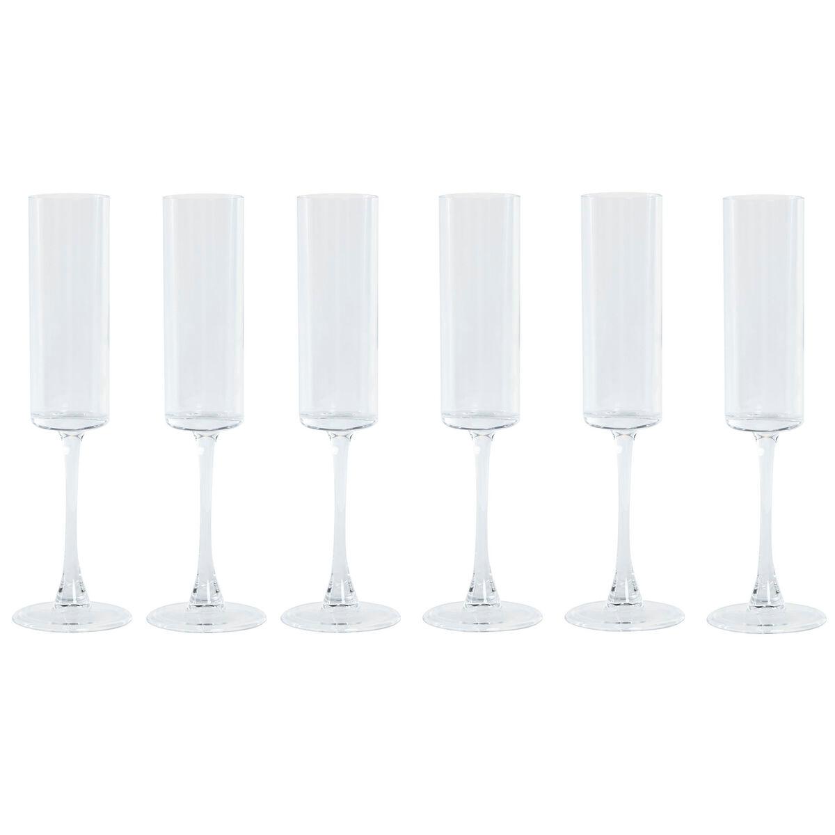 Copa de champán Home ESPRIT Transparente Cristal 160 ml (6 Unidades)