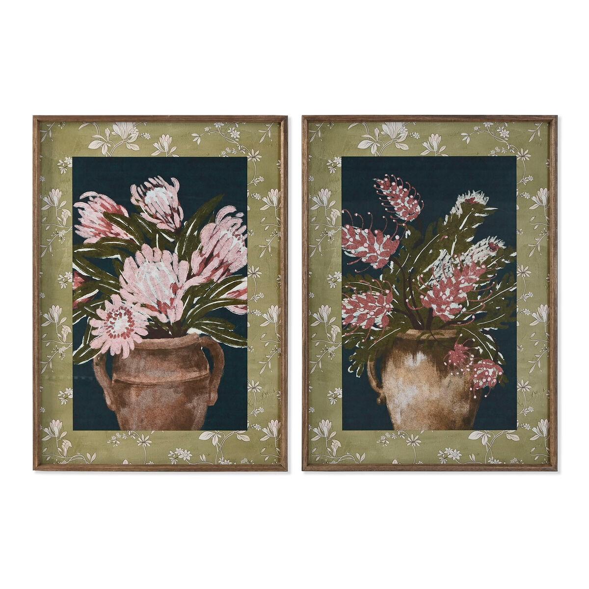 Cuadro Home ESPRIT Cristal Abeto Madera MDF 50 x 2,5 x 70 cm