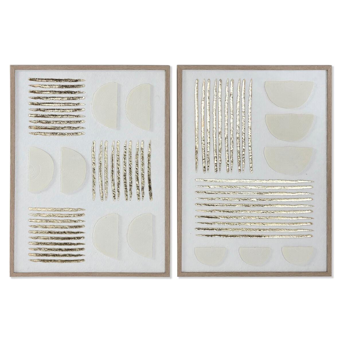 Cuadro 3D Home ESPRIT Papel Poliestireno 45 x 2,2 x 60 cm (2 Unidades)