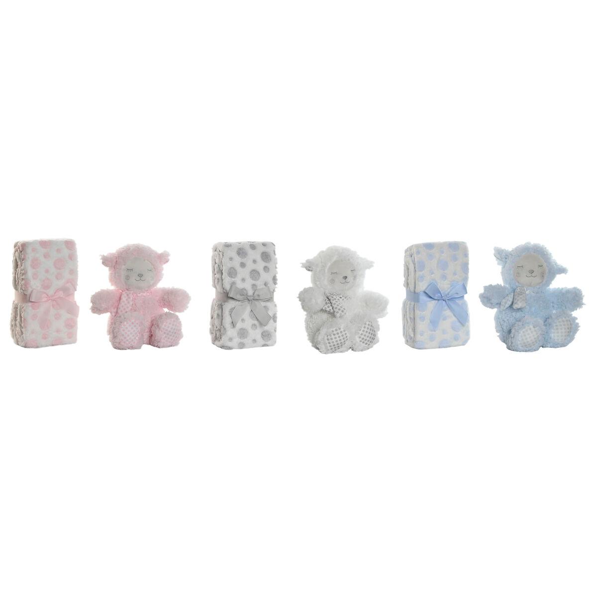 Set de Regalo para Bebé Home ESPRIT Azul Beige Rosa Poliéster (3 Unidades)