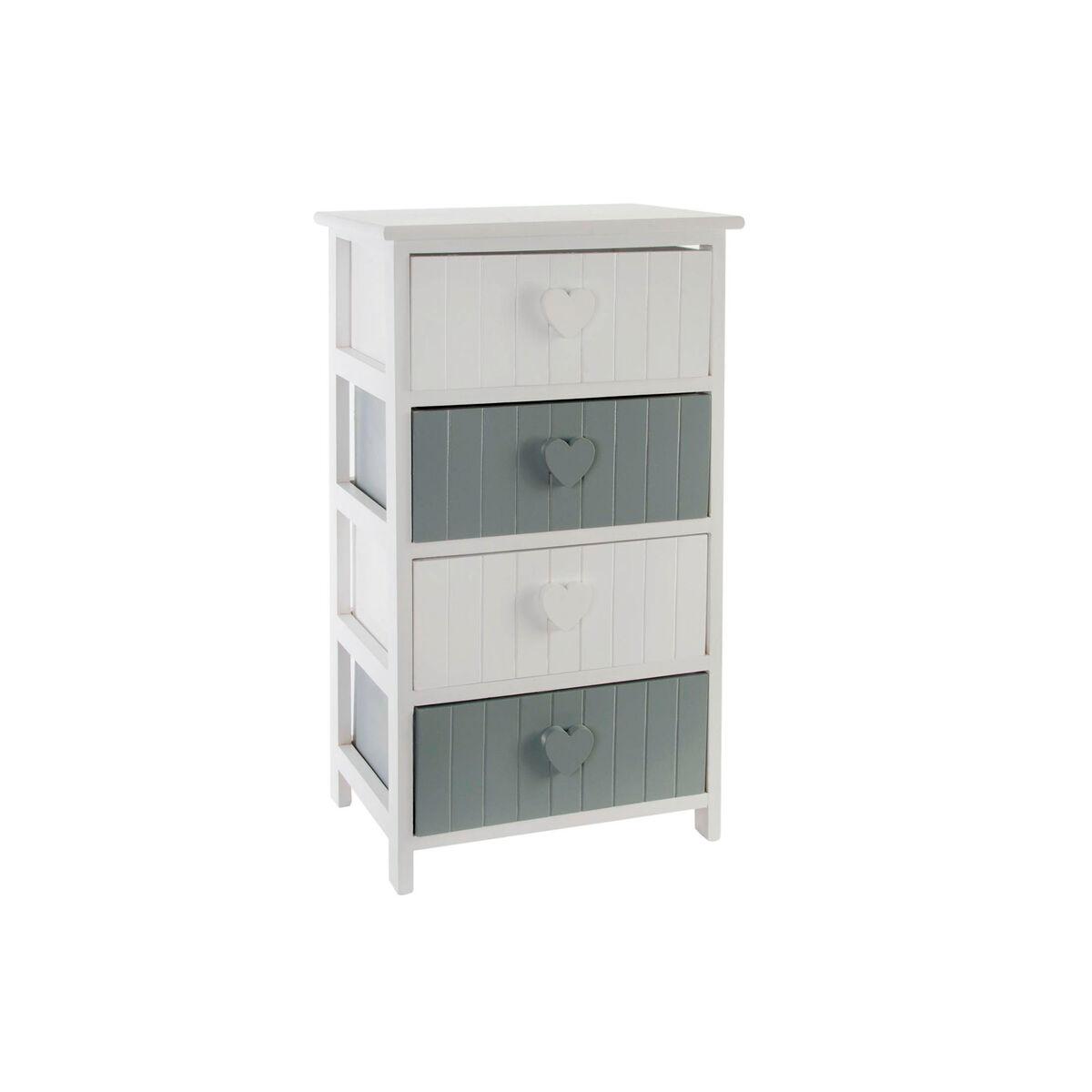 Cajonera Home ESPRIT Blanco Gris 40 x 29 x 73 cm