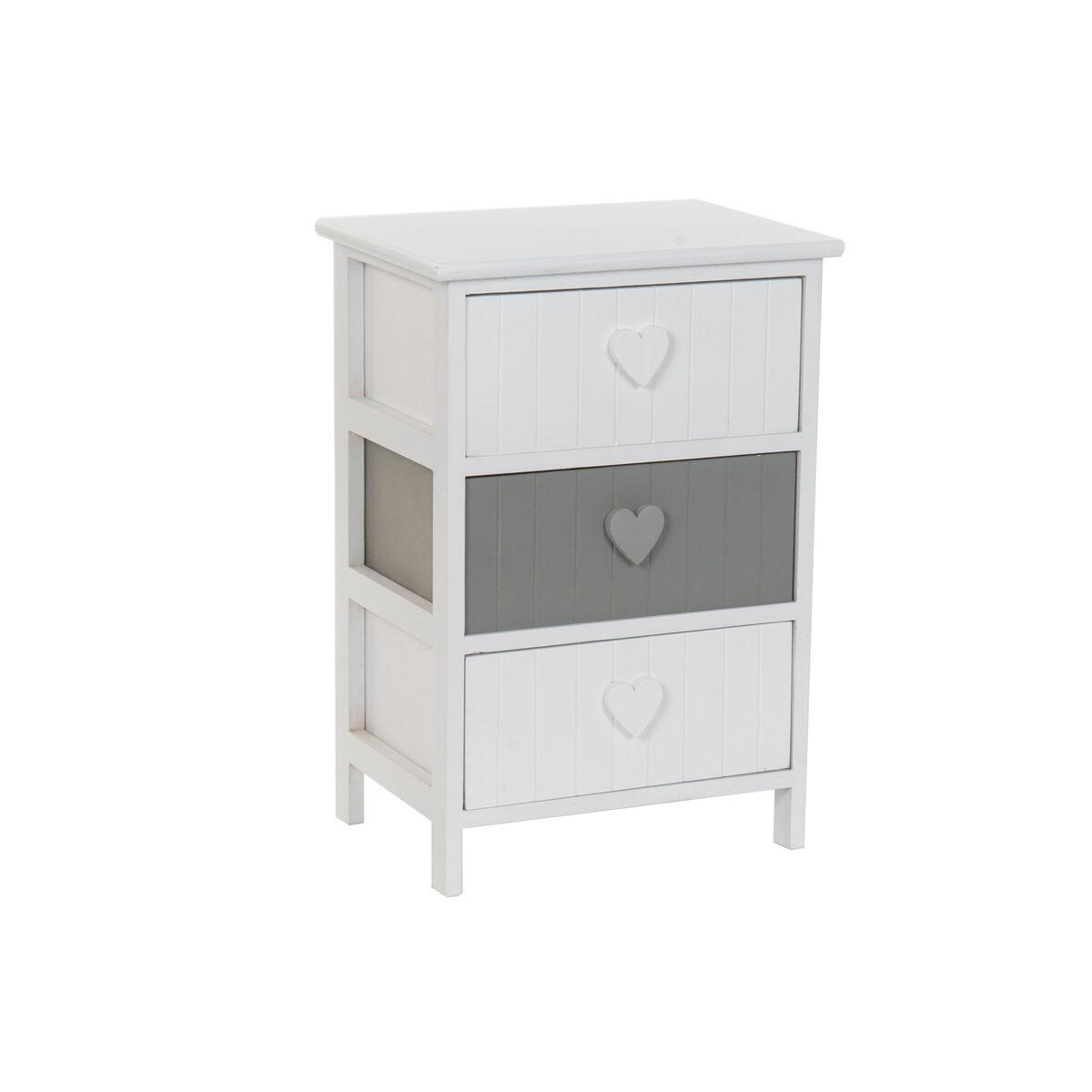 Cajonera Home ESPRIT Blanco Gris 40 x 29 x 58 cm