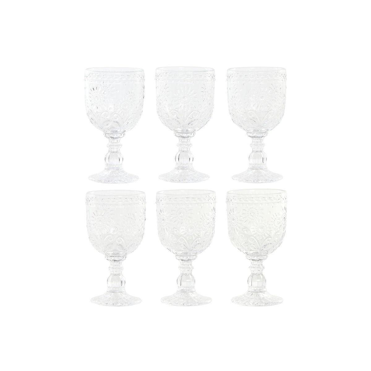 Set de Copas Home ESPRIT Transparente Cristal 270 ml (6 Unidades)