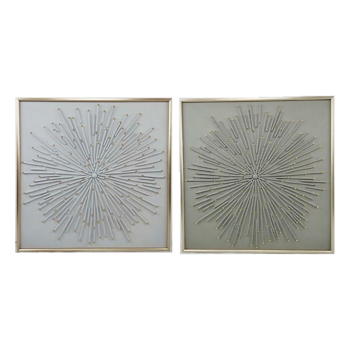 Lienzo Home ESPRIT Poliestireno Lienzo 100 x 3,5 x 100 cm