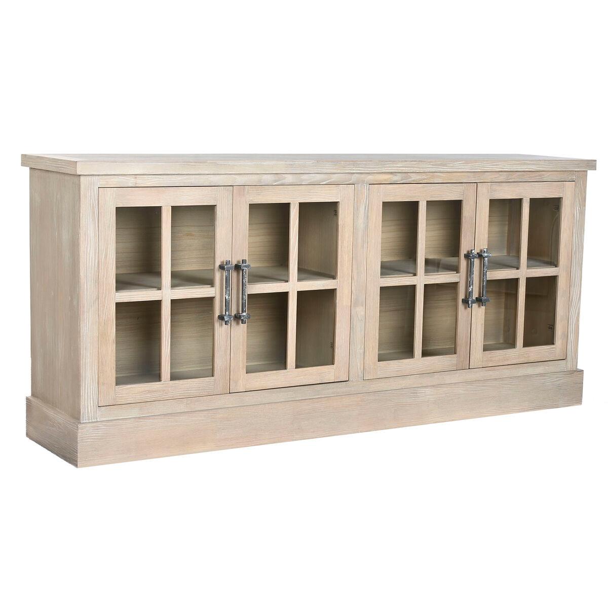 Aparador Home ESPRIT Natural Madera Cristal 180 x 40 x 82 cm
