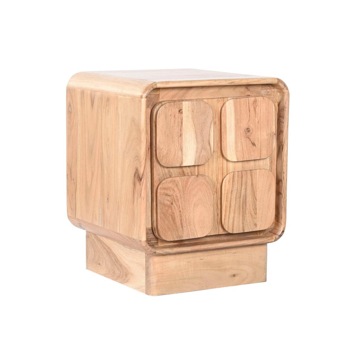 Mesita de Noche Home ESPRIT Natural 40 x 40 x 50 cm