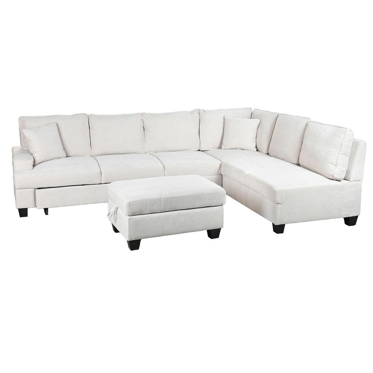 Sofá Cama Home ESPRIT Beige Moderno 285 x 260 x 90 cm