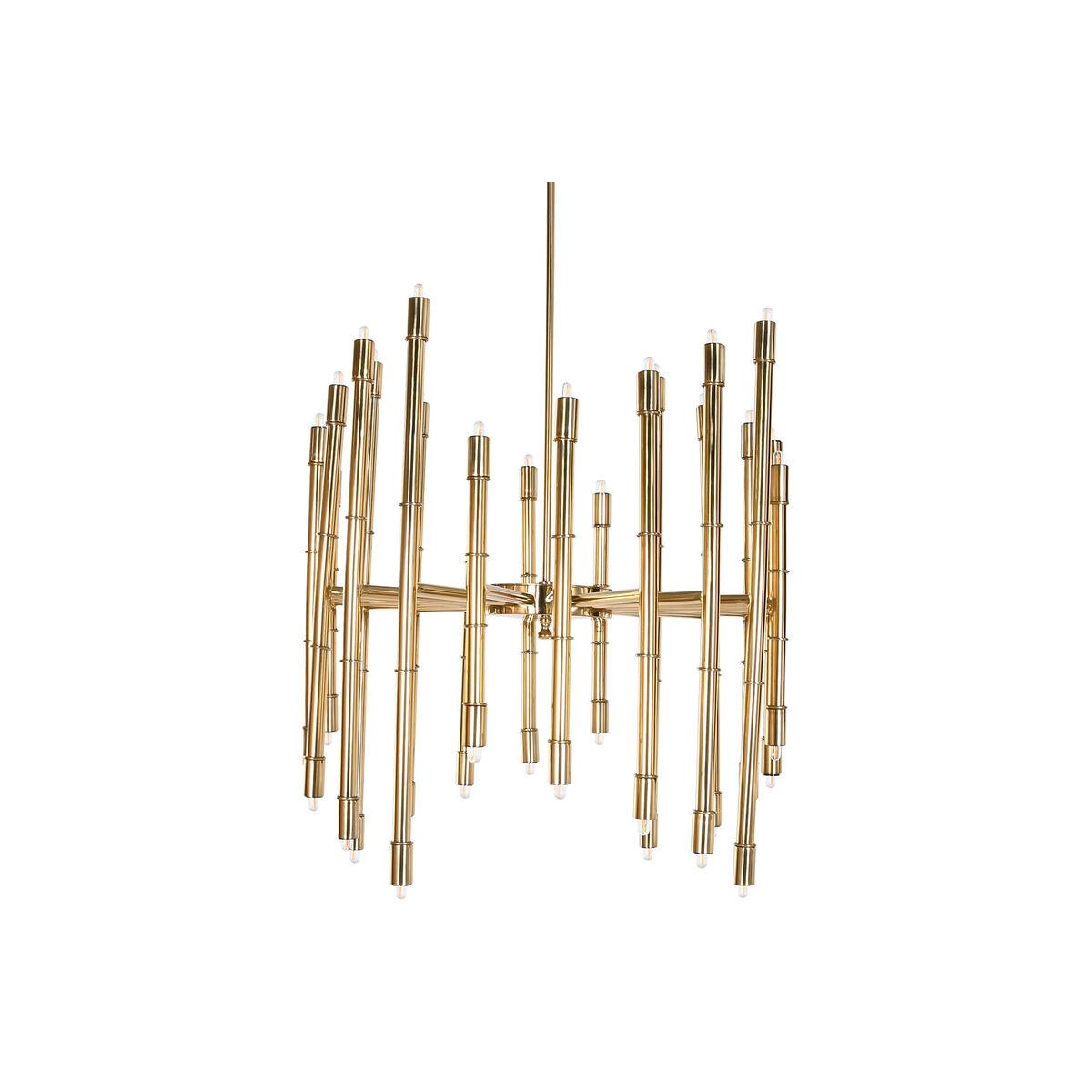 Lámpara de Techo Home ESPRIT Dorado Metal Acero 74 x 74 x 138 cm