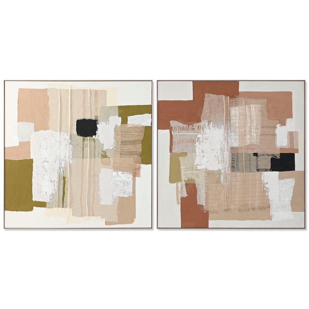 Lienzo Home ESPRIT Poliestireno Lienzo 121 x 5,2 x 121 cm (2 Unidades)