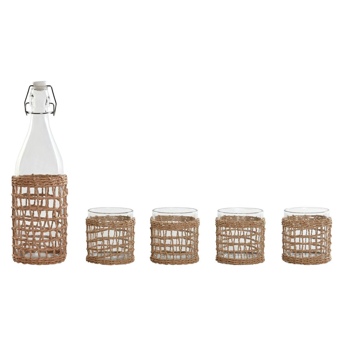 Juego de vasos con botella Home ESPRIT 240 ml 1 L (4 Piezas)