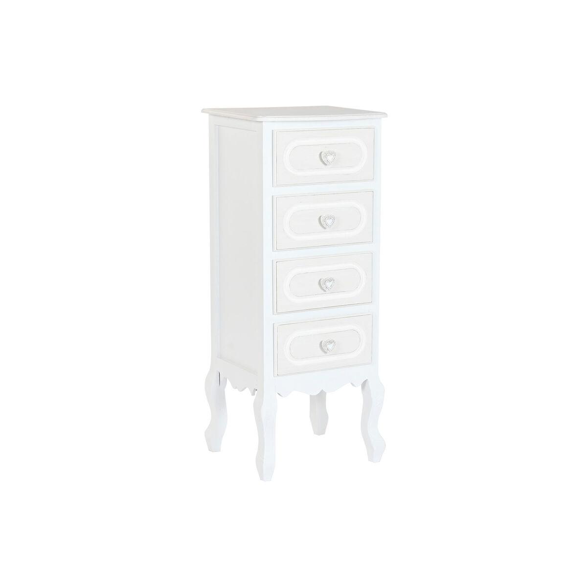 Cajonera Home ESPRIT Blanco Romántico 40 x 36 x 100 cm