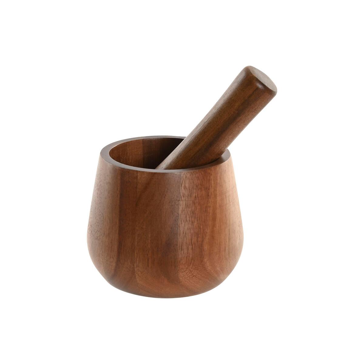 Mortero de cocina Home ESPRIT Madera de acacia 12 x 12 x 16,5 cm
