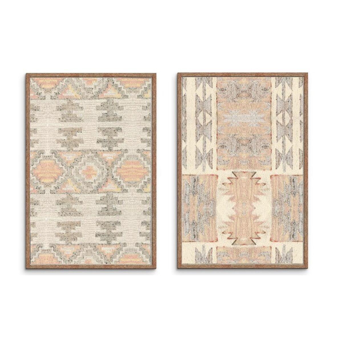 Cuadro Home ESPRIT Algodón Madera de acacia 75 x 3 x 105 cm
