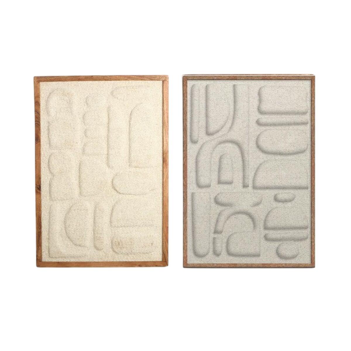 Cuadro 3D Home ESPRIT Algodón Madera de acacia 75 x 3 x 105 cm